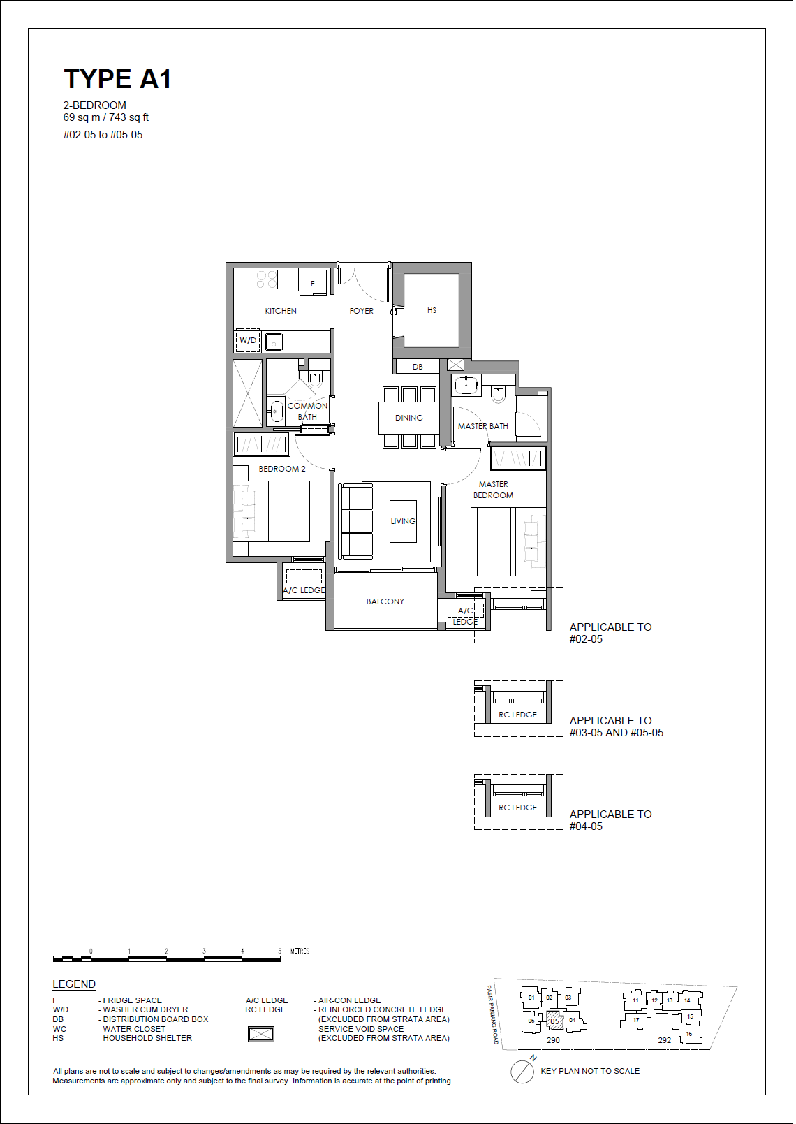 The Hillshore 1 Bedroom Floor Plan 2