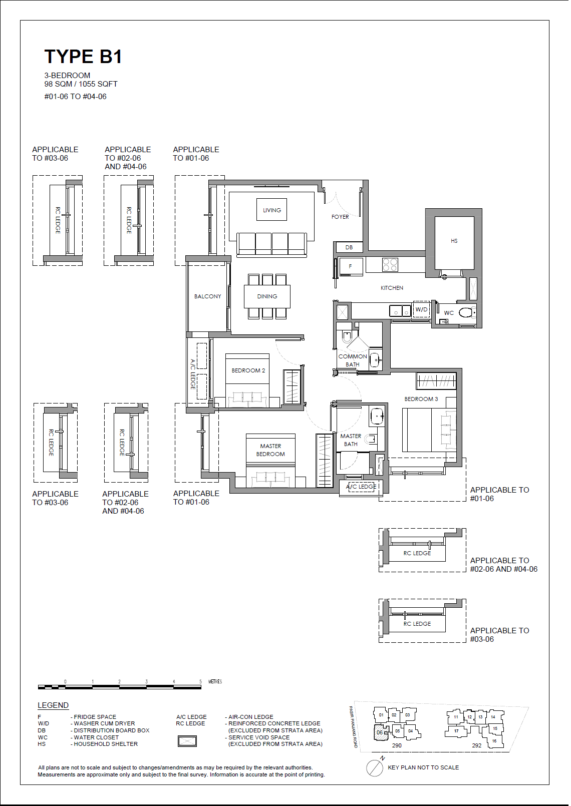 The Hillshore 1 Bedroom Floor Plan 4