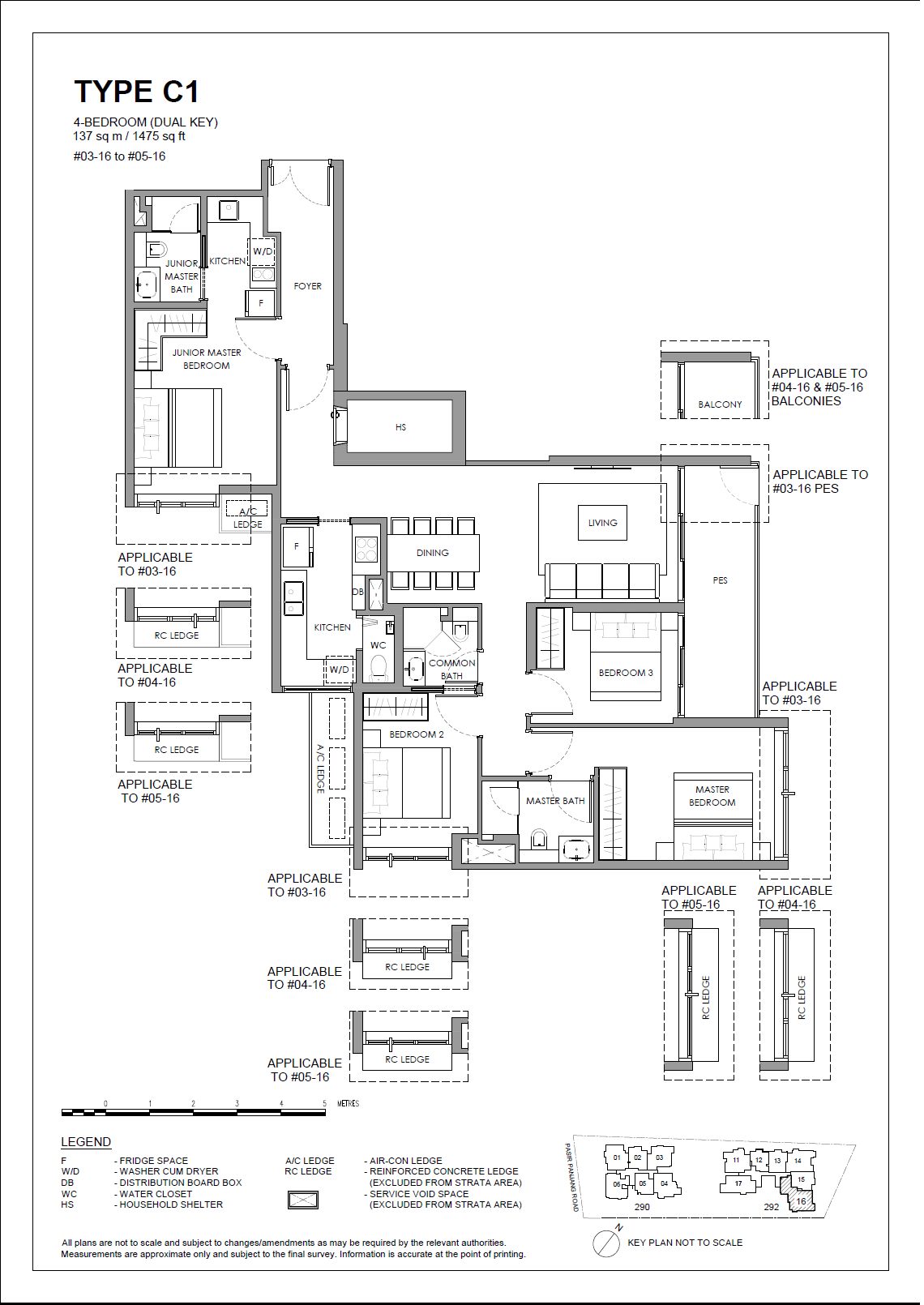 The Hillshore 1 Bedroom Floor Plan 6